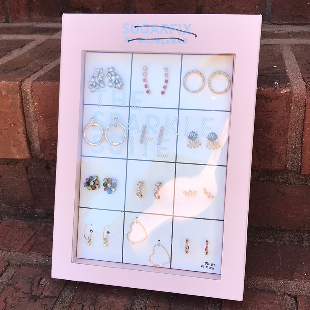 SugarFix by BaubleBar Gold and Crystal Earring Set